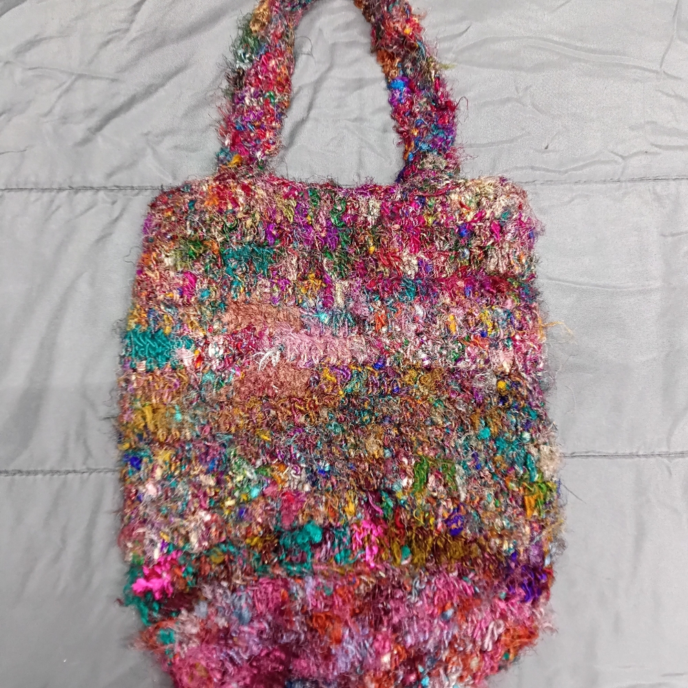 Lakhay's Collection Crochet Style Multicolor Women's Tote Bag
